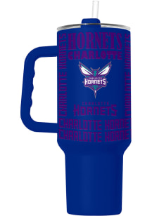 Logo Brands Charlotte Hornets Replay Native 40 oz Stainless Steel Tumbler - Purple