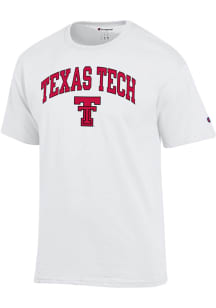 Champion Texas Tech Red Raiders White Arch Primary Logo Short Sleeve T Shirt