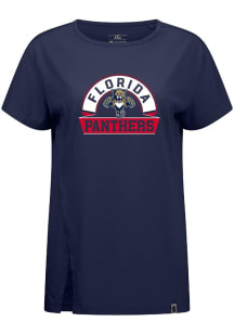 Levelwear Florida Panthers Womens Navy Blue Influx Banner Arch Short Sleeve T-Shirt