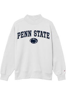 Penn State Nittany Lions Womens White Diana Mock Neck Crew Sweatshirt