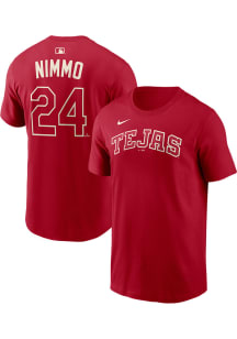 Brandon Nimmo Texas Rangers Red City Connect 2.0 Short Sleeve Player T Shirt