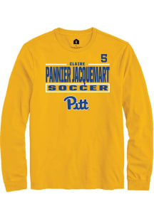 Claire Pannier Jacquemart Pitt Panthers Gold NIL Stacked Box Long Sleeve Player T Shirt