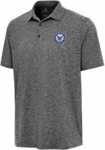 Antigua Navy Mens Black Par 3 Short Sleeve Polo