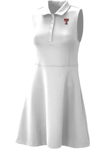 Columbia Texas Tech Red Raiders Womens White Heat Seal Match Short Sleeve Dress