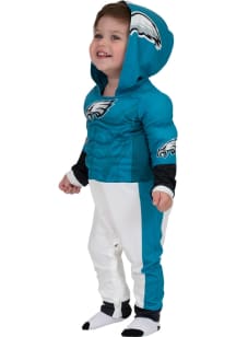 Philadelphia Eagles Baby Teal Muscle Short Sleeve One Piece