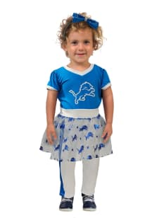 Detroit Lions Infant Girls Blue #1 Fan Set Top and Bottom