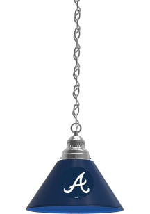 Atlanta Braves Single Silver Billiard Lamp