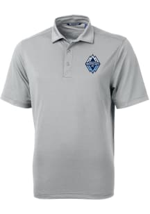 Cutter and Buck Vancouver Whitecaps FC Grey Virtue Eco Pique Big and Tall Polo