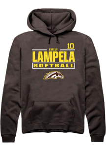 Emily Lampela Western Michigan Broncos Mens Brown NIL Stacked Box Player Hood