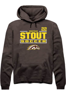 Jonathan Stout Western Michigan Broncos Mens Brown NIL Stacked Box Player Hood