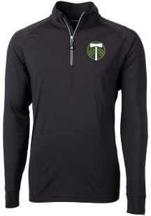 Cutter and Buck Portland Timbers Mens Black Adapt Eco Big and Tall Qtr Zip