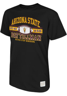 Pat Tillman Arizona State Sun Devils Black Football Never Stop Honoring Short Sleeve Fashion Playe..