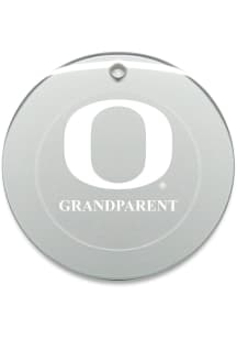 Oregon Ducks Grandparent Round Ornament - White