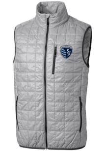 Cutter and Buck Sporting Kansas City Mens Grey Rainier PrimaLoft Sleeveless Jacket