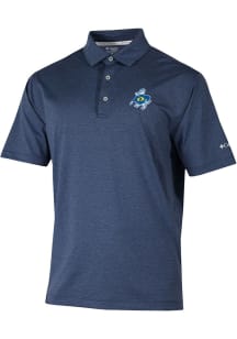 Columbia Drexel Dragons Mens Navy Blue Sand Tee Vault Short Sleeve Polo