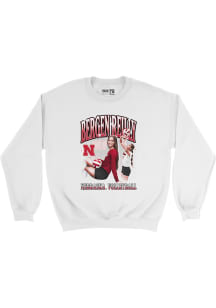 Bergen Reilly Nebraska Cornhuskers Mens White Rally Crew Player Crew