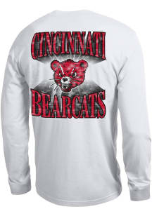 Champion Cincinnati Bearcats White Jersey Puff Ink Long Sleeve T Shirt