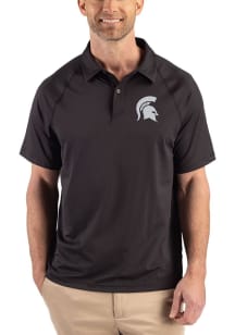 Cutter and Buck Michigan State Spartans Black Prospect Eco Big and Tall Polo