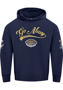 Pro Standard Navy Midshipmen Mens Navy Blue Football Americas Game 2025 Long Sleeve Hoodie