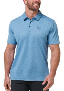 Travis Mathew Kansas City Royals Mens Light Blue Base Jump Short Sleeve Fashion Polo