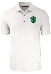 Cutter and Buck Seattle Sounders FC White Forge Eco Stretch Big and Tall Polo