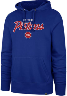 47 Detroit Pistons Mens Blue Headline Long Sleeve Hoodie