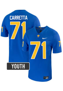 Ryan Carretta Pitt Panthers Youth Blue  NIL Name And Number Football Jersey