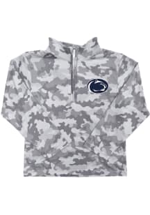 Vive La Fete Penn State Nittany Lions Youth Grey Camo Long Sleeve Quarter Zip Shirt