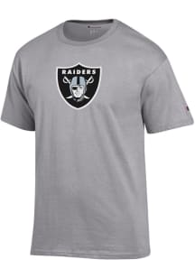 Champion Las Vegas Raiders Grey Jersey Short Sleeve T Shirt