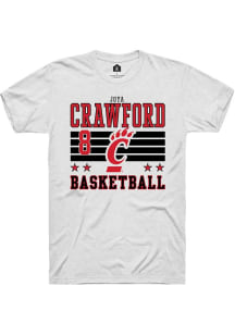 Joya Crawford Cincinnati Bearcats White NIL Striped Short Sleeve Player T Shirt