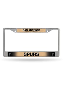 San Antonio Spurs Chrome License Plate Frame - Silver