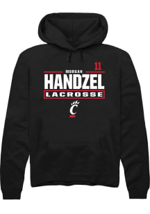 Morgan Handzel Cincinnati Bearcats Mens Black NIL Stacked Box Player Hood