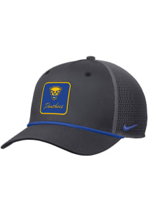 Nike Pitt Panthers Rise Silicone Patch Rope Cap Adjustable Hat - Anthracite