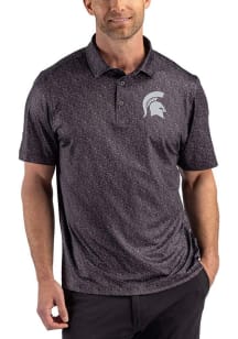 Cutter and Buck Michigan State Spartans Black Pike Fern Big and Tall Polo