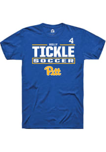 Holly Tickle Pitt Panthers Blue NIL Stacked Box Short Sleeve Player T Shirt