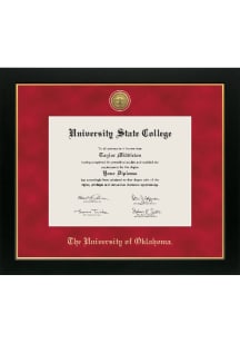Oklahoma Sooners Medallion Manchester Diploma Frame - Crimson