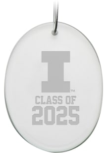 Illinois Fighting Illini Class of 2025 Oval Ornament - White