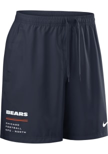 Nike Chicago Bears Mens Navy Blue Wordmark Shorts