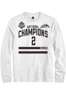 Grady Gallatin Western Michigan Broncos White NIL 2025 National Champions Shirzee Long Sleeve Play..