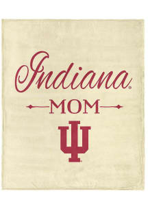 Indiana Hoosiers Mom Silk Touch Fleece Blanket - White
