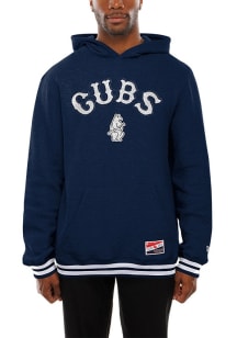 New Era Chicago Cubs Mens Navy Blue Throwback Long Sleeve Hoodie