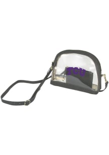TCU Horned Frogs Half moon Womens Clear Tote