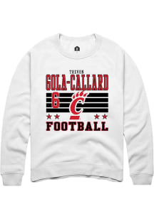 Trevon Gola-Callard Cincinnati Bearcats Mens White Football NIL Striped Player Crew