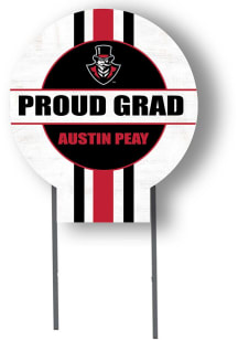 Austin Peay Governors KH Sports Fan 20x20 Circle Yard Sign with Stakes Proud Grad Yard Sign - Whit..
