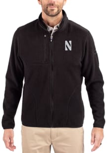 Cutter and Buck Northwestern Wildcats Mens Black Cascade Sherpa Big and Tall Light Weight Jacket