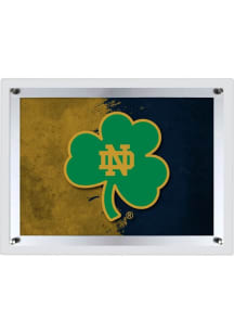 Notre Dame Fighting Irish Shamrock Backlit LED Sign - Navy Blue