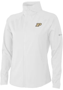 Columbia Purdue Boilermakers Womens White Fairway Friends Light Weight Jacket