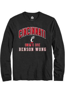 Benson Wong Cincinnati Bearcats Black NIL Arch Logo Long Sleeve Player T Shirt