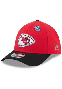 New Era Kansas City Chiefs Mens Red 2026 NFL Draft 39THIRTY M Crown Flex Hat