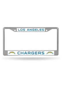 Los Angeles Chargers Premium Chrome License Plate Frame - Silver